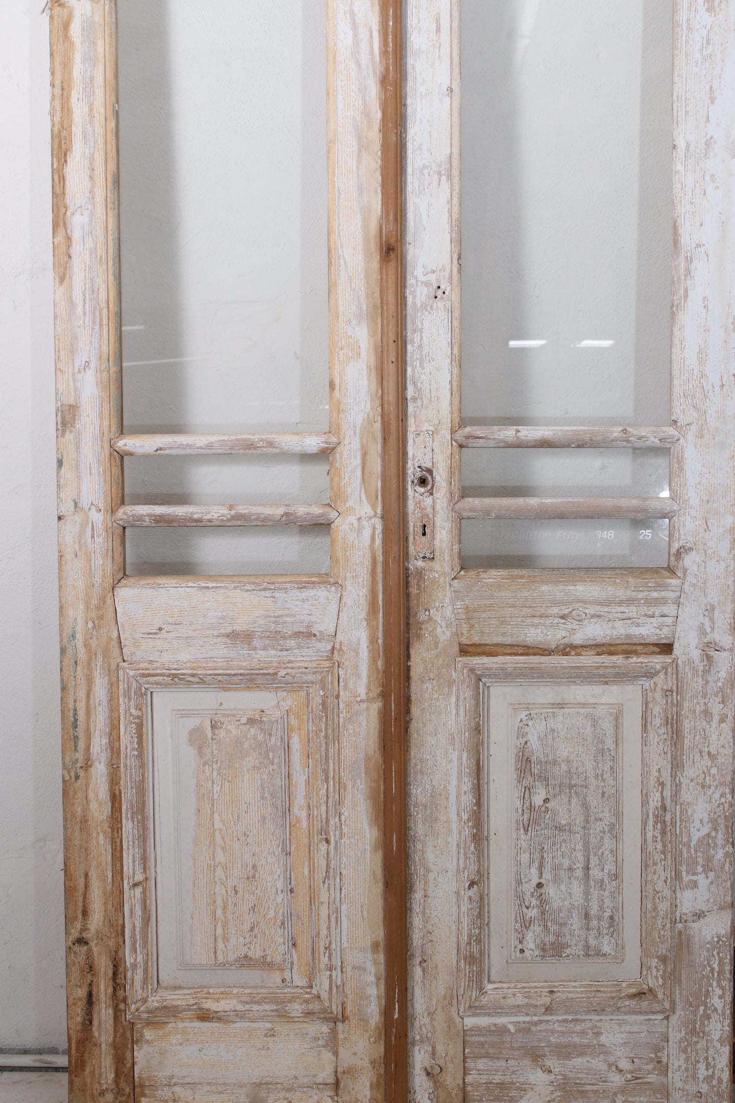 VINTAGE DBL FRENCH GLASS DOOR L213
