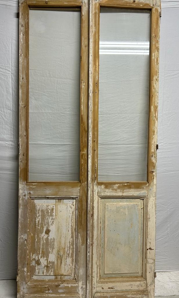 VINTAGE DBL FRENCH GLASS DOOR L074