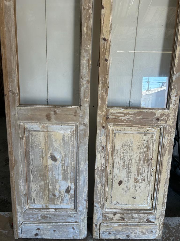 VINTAGE DBL FRENCH GLASS DOOR L074