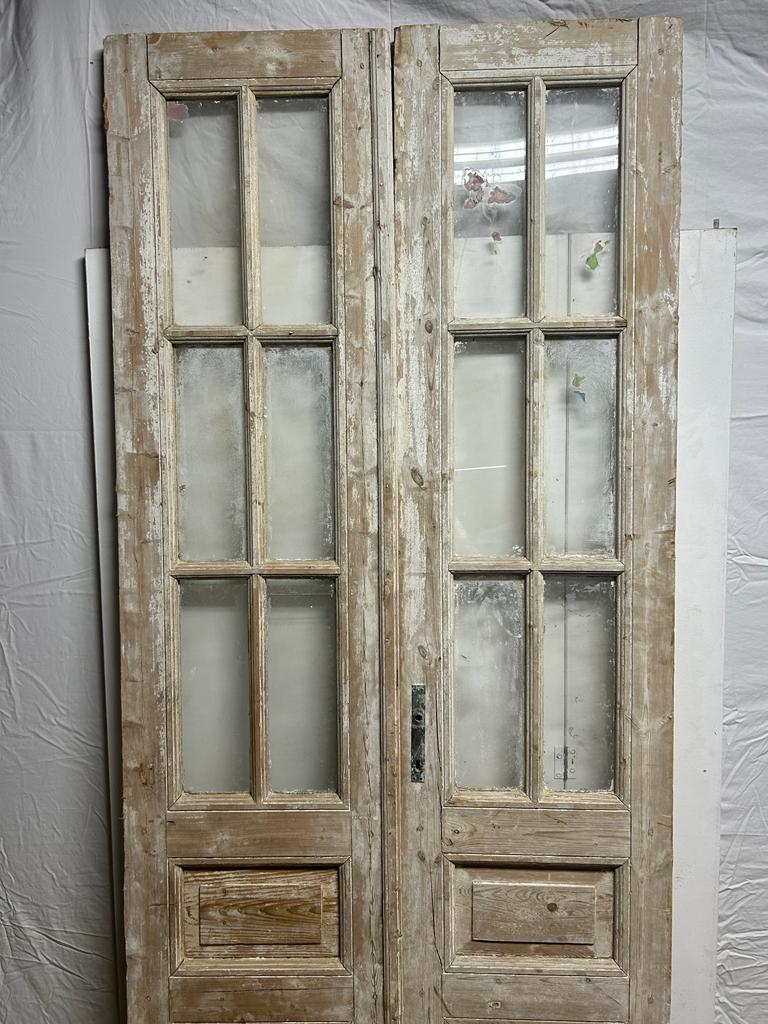VINTAGE DBL FRENCH GLASS DOOR L077