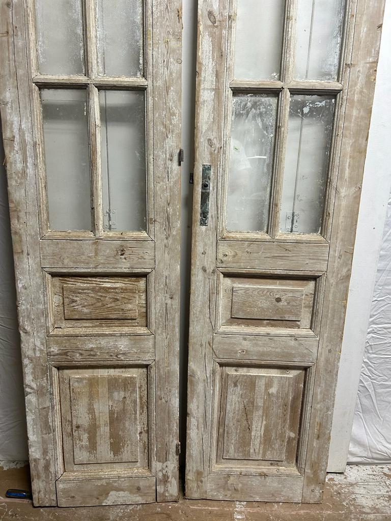 VINTAGE DBL FRENCH GLASS DOOR L077