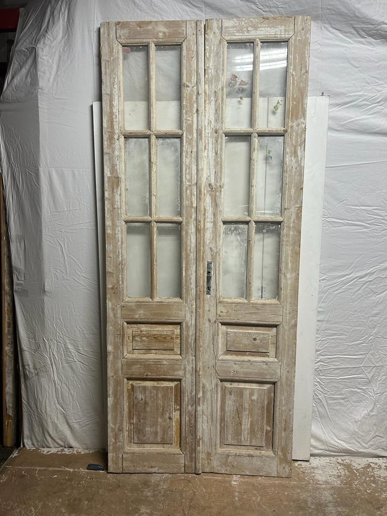 VINTAGE DBL FRENCH GLASS DOOR L077