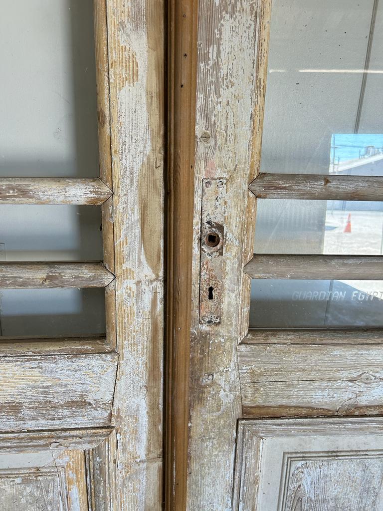 VINTAGE DBL FRENCH GLASS DOOR L213