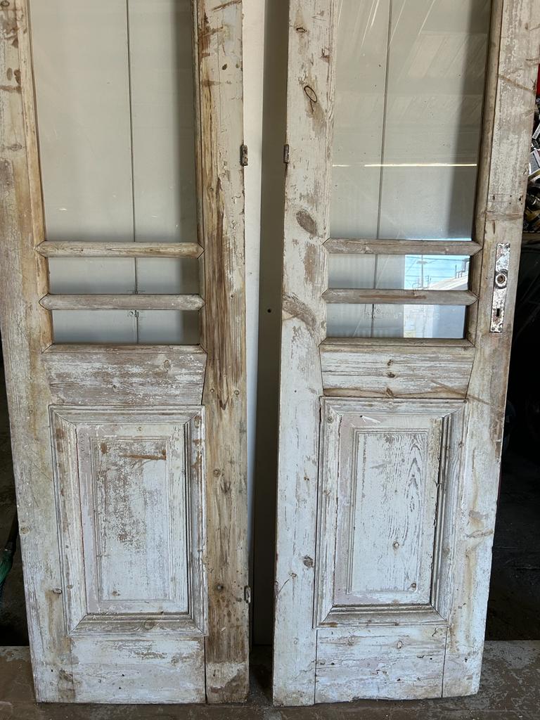 VINTAGE DBL FRENCH GLASS DOOR L213
