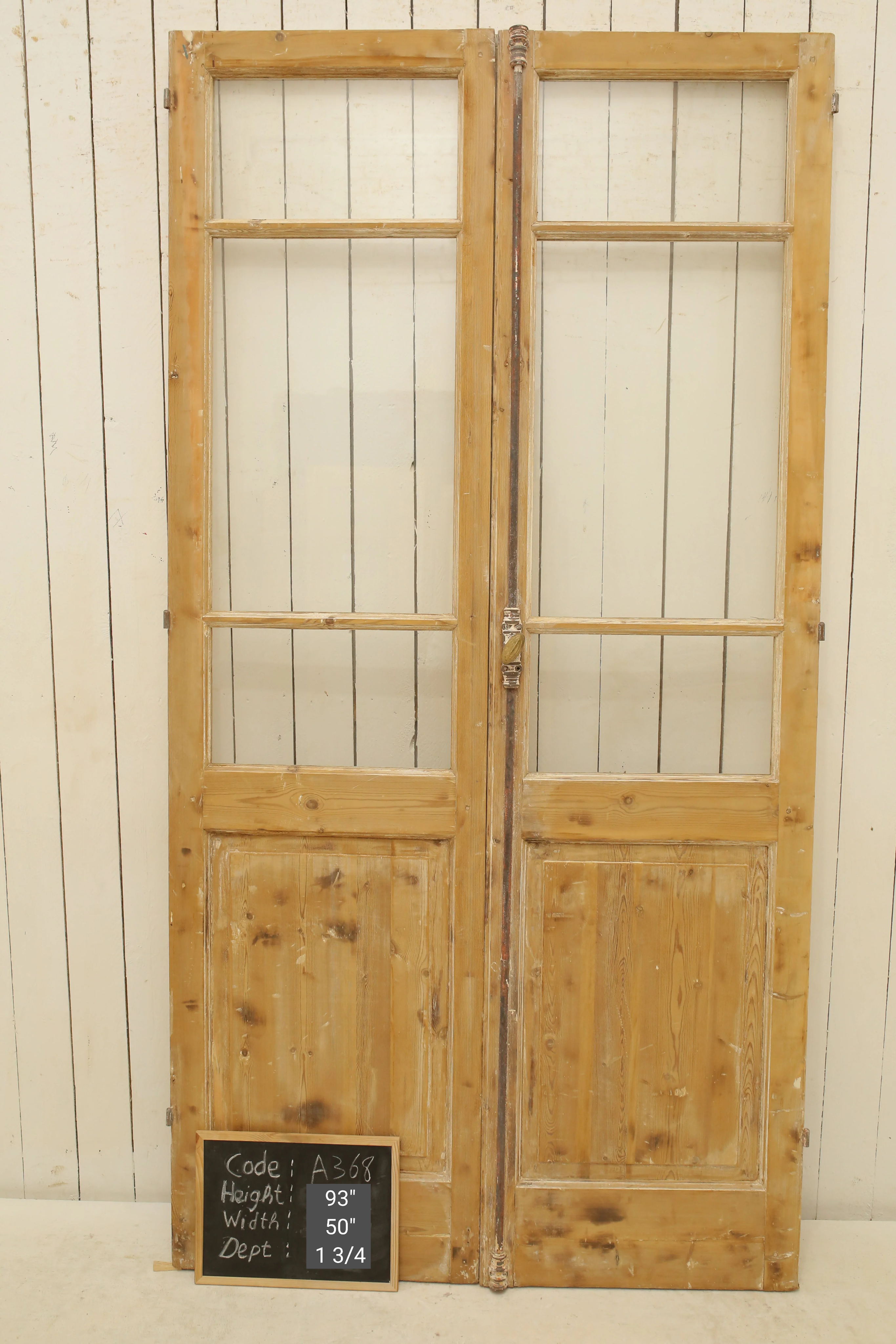 Vintage Double French Doors (with Glass) - A368