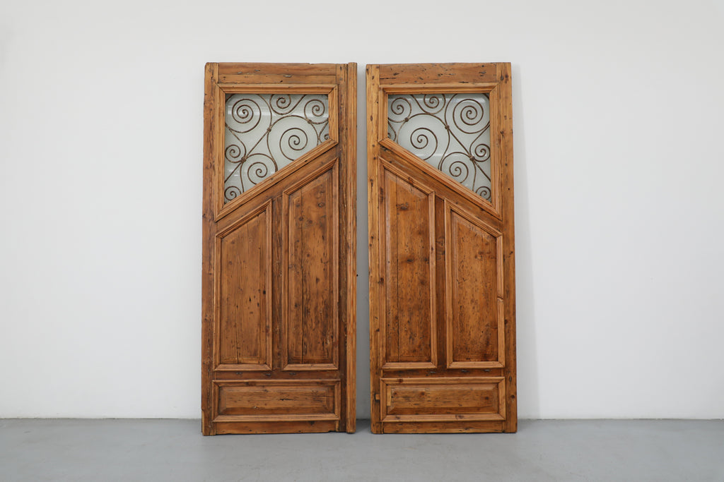 Vintage Double French Doors (with Metal) - A151
