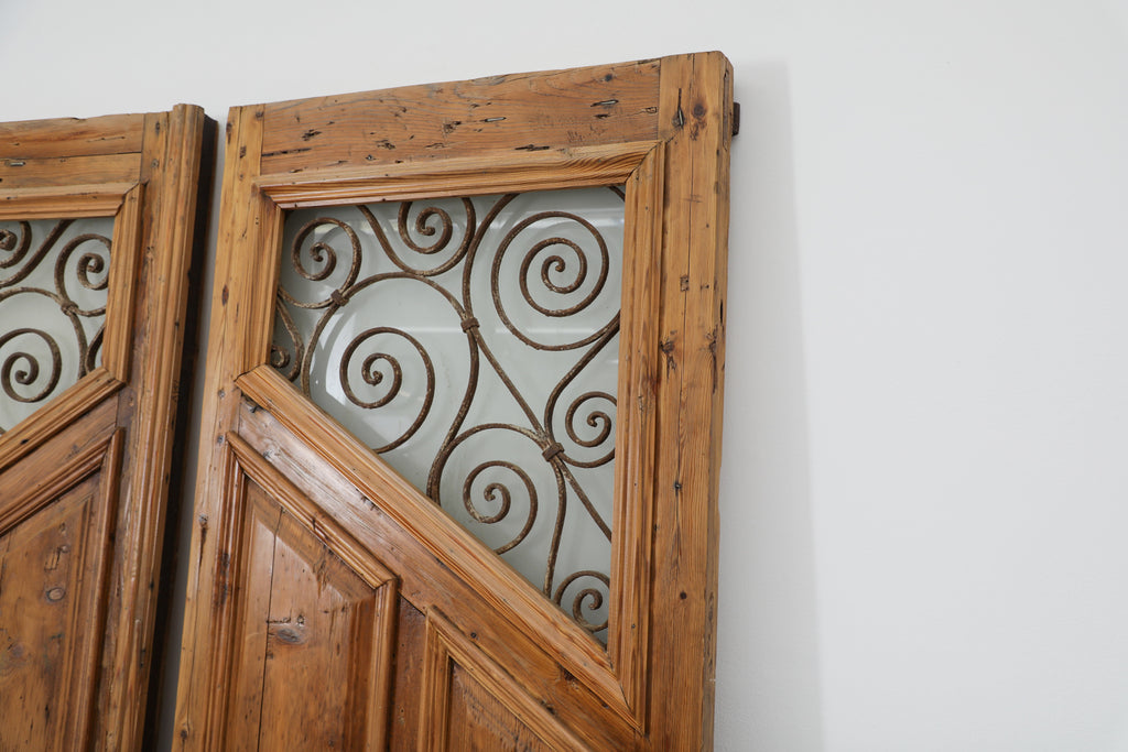 Vintage Double French Doors (with Metal) - A151