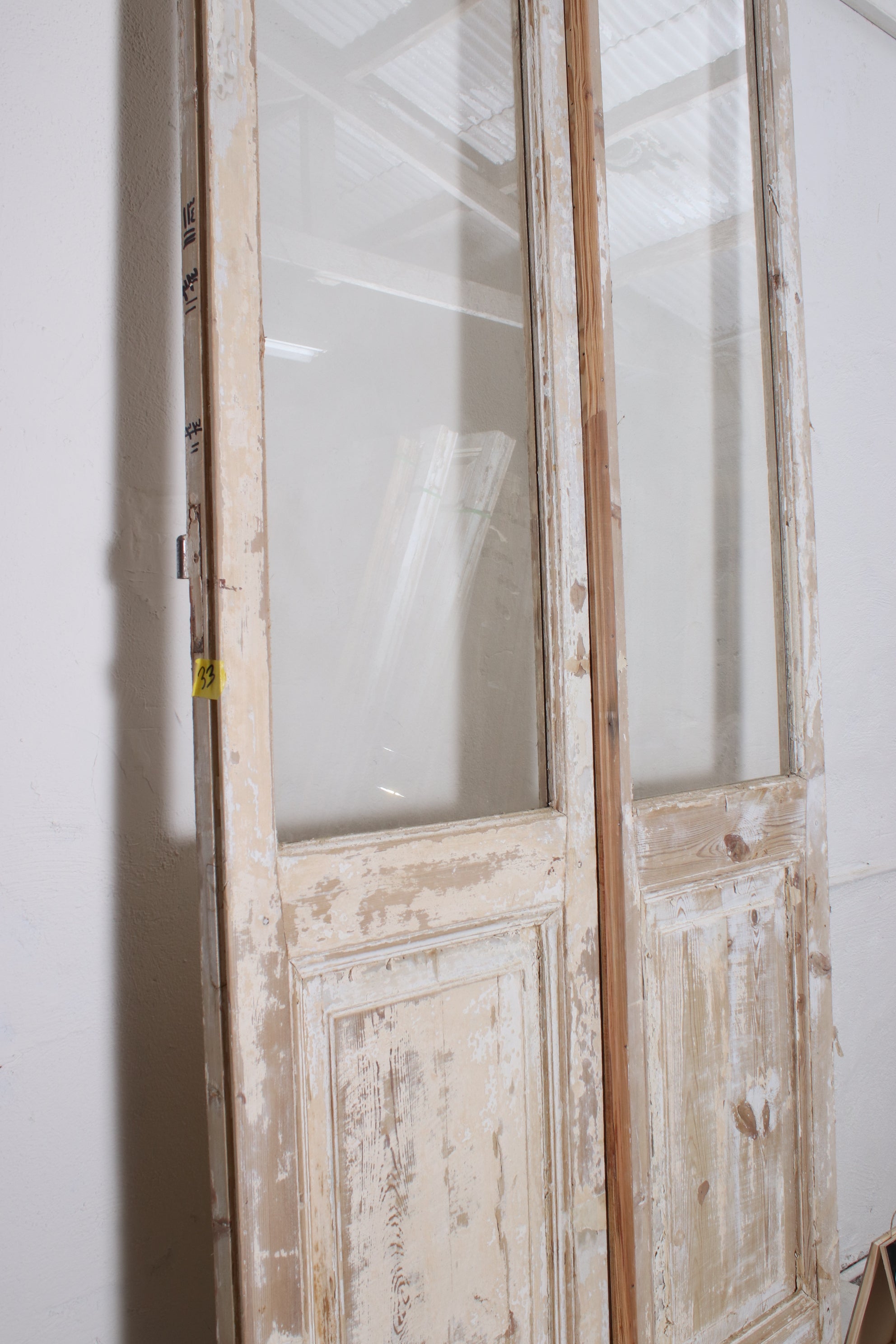 VINTAGE DBL FRENCH GLASS DOOR L035