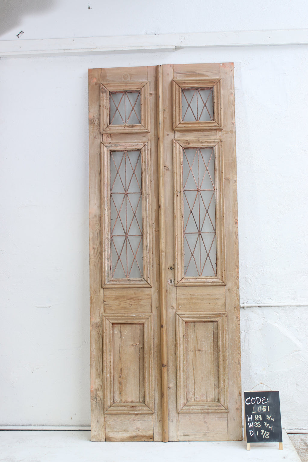 Vintage Double French Doors (with Metal) - L051