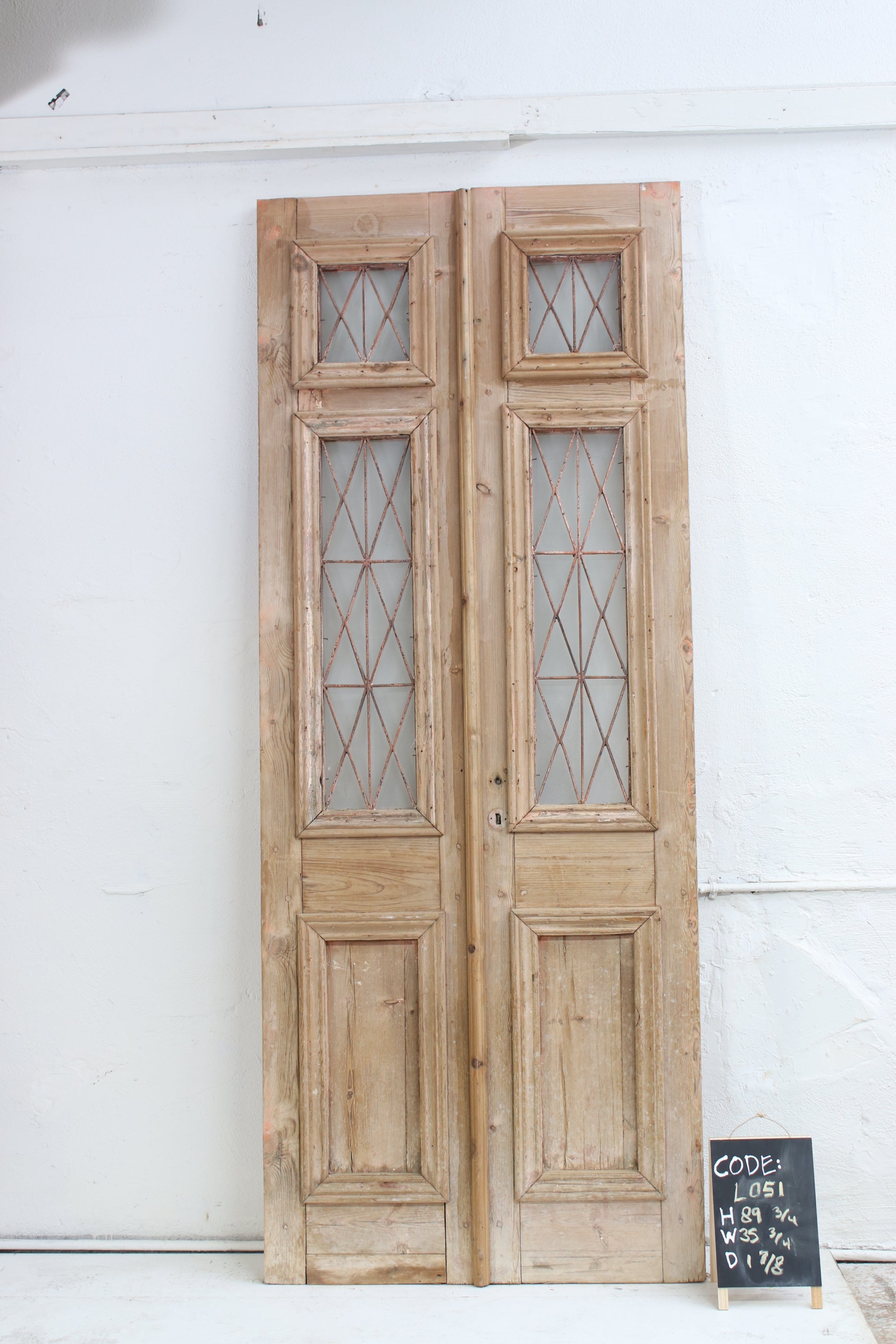 VINTAGE DBL METAL FRENCH DOOR L051
