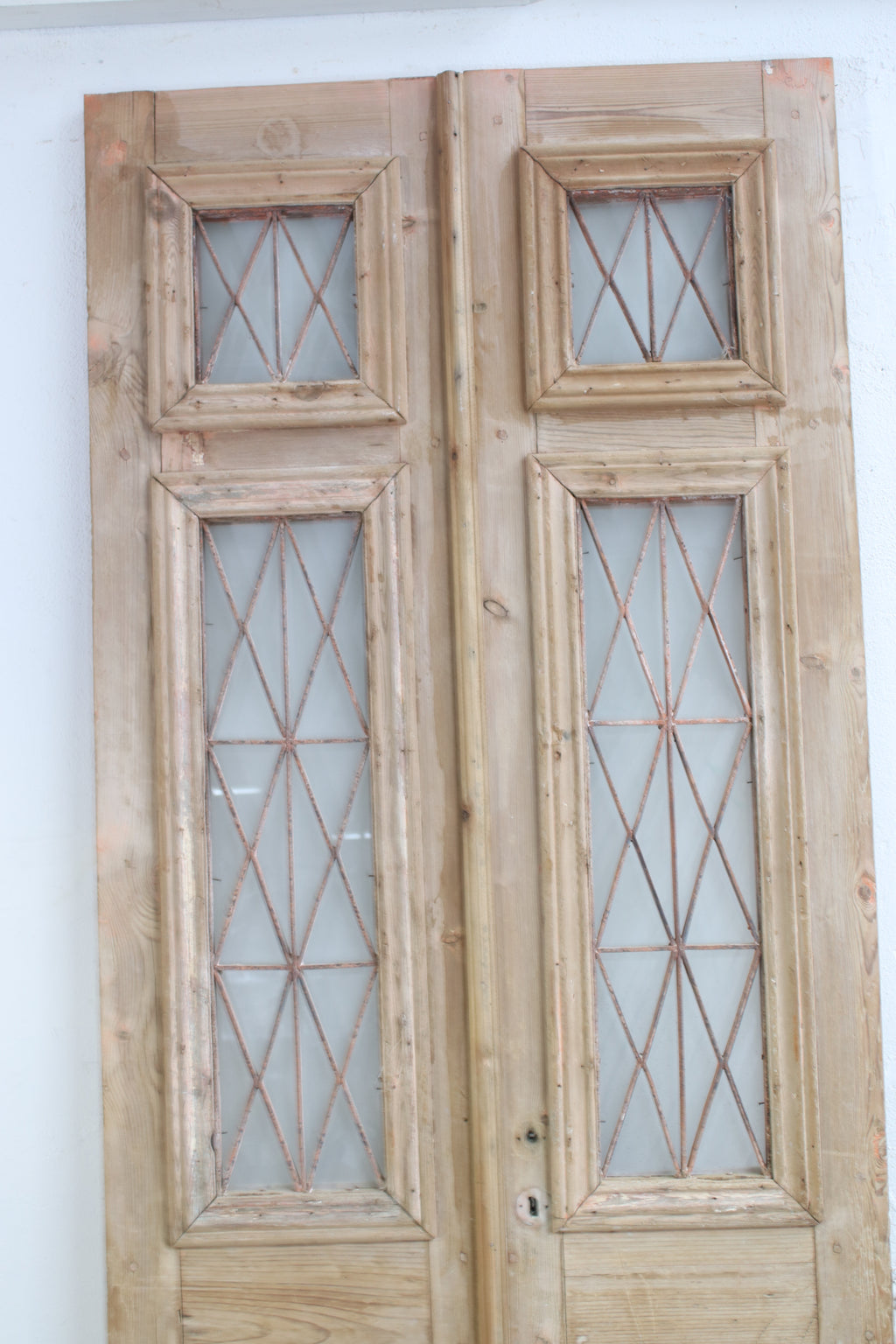 Vintage Double French Doors (with Metal) - L051