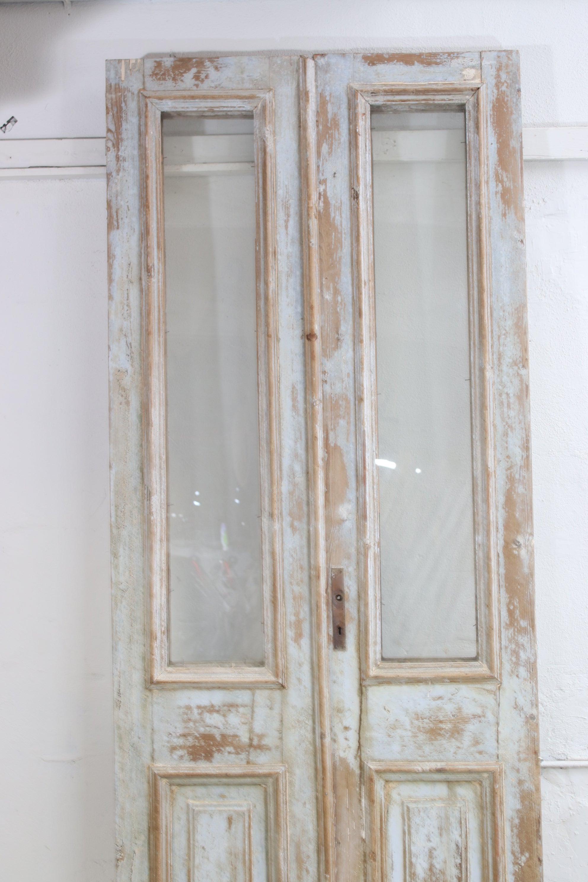 VINTAGE DBL FRENCH  GLASS DOOR L080