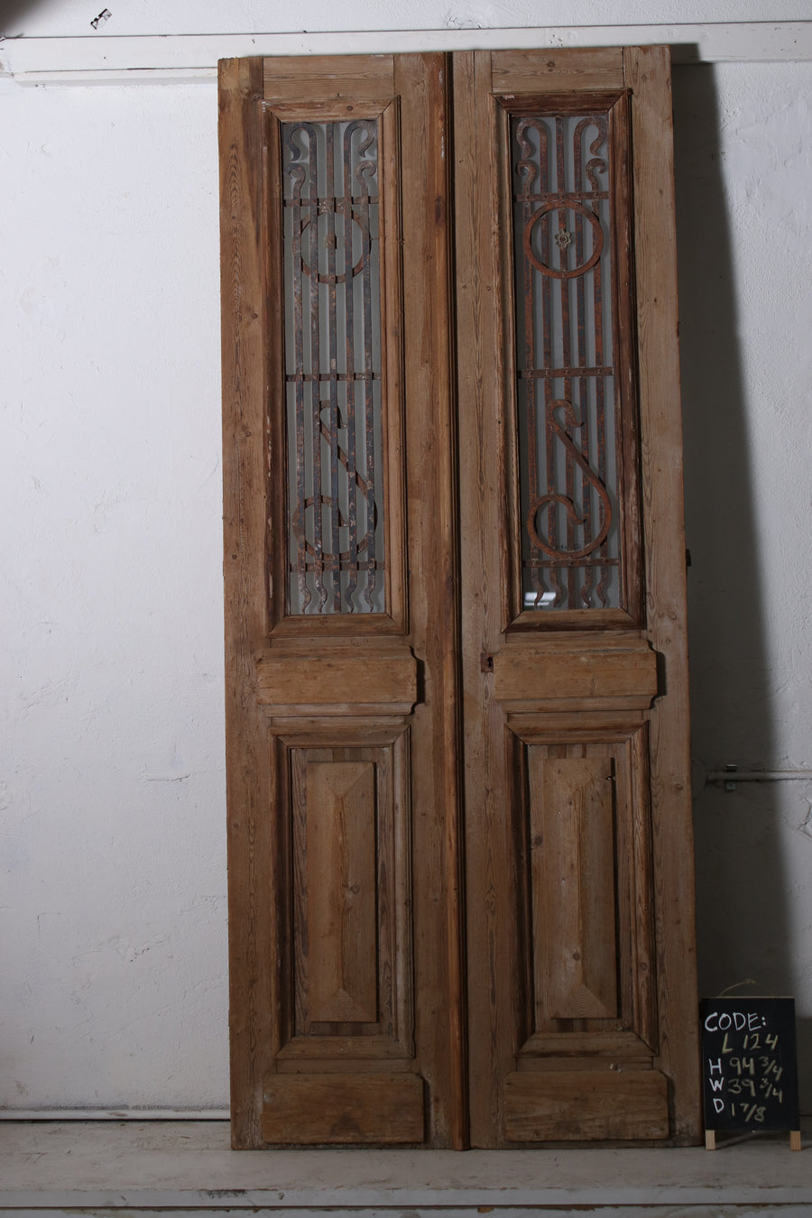 Vintage doors with metal