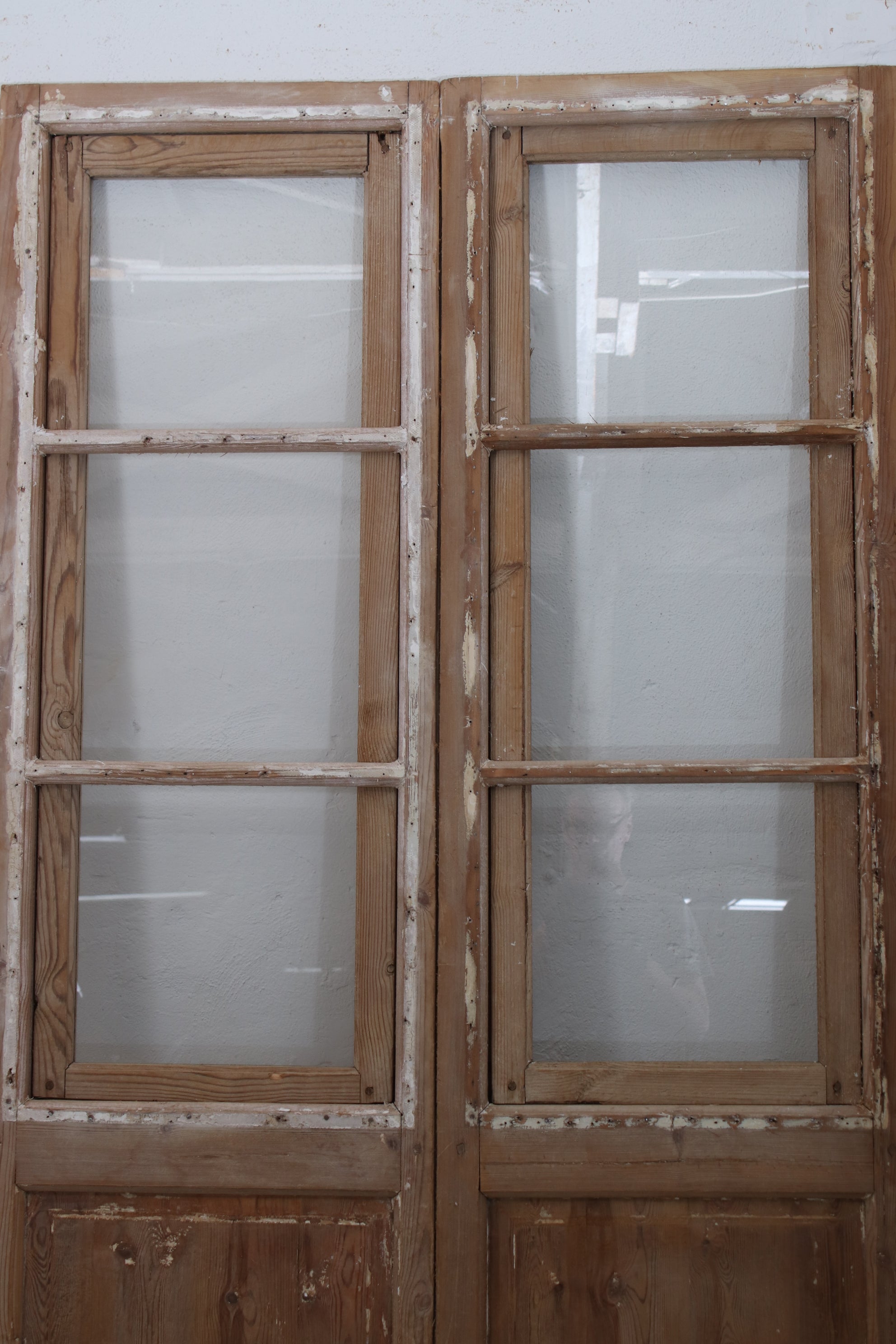 VINTAGE DBL FRENCH  GLASS DOOR L177