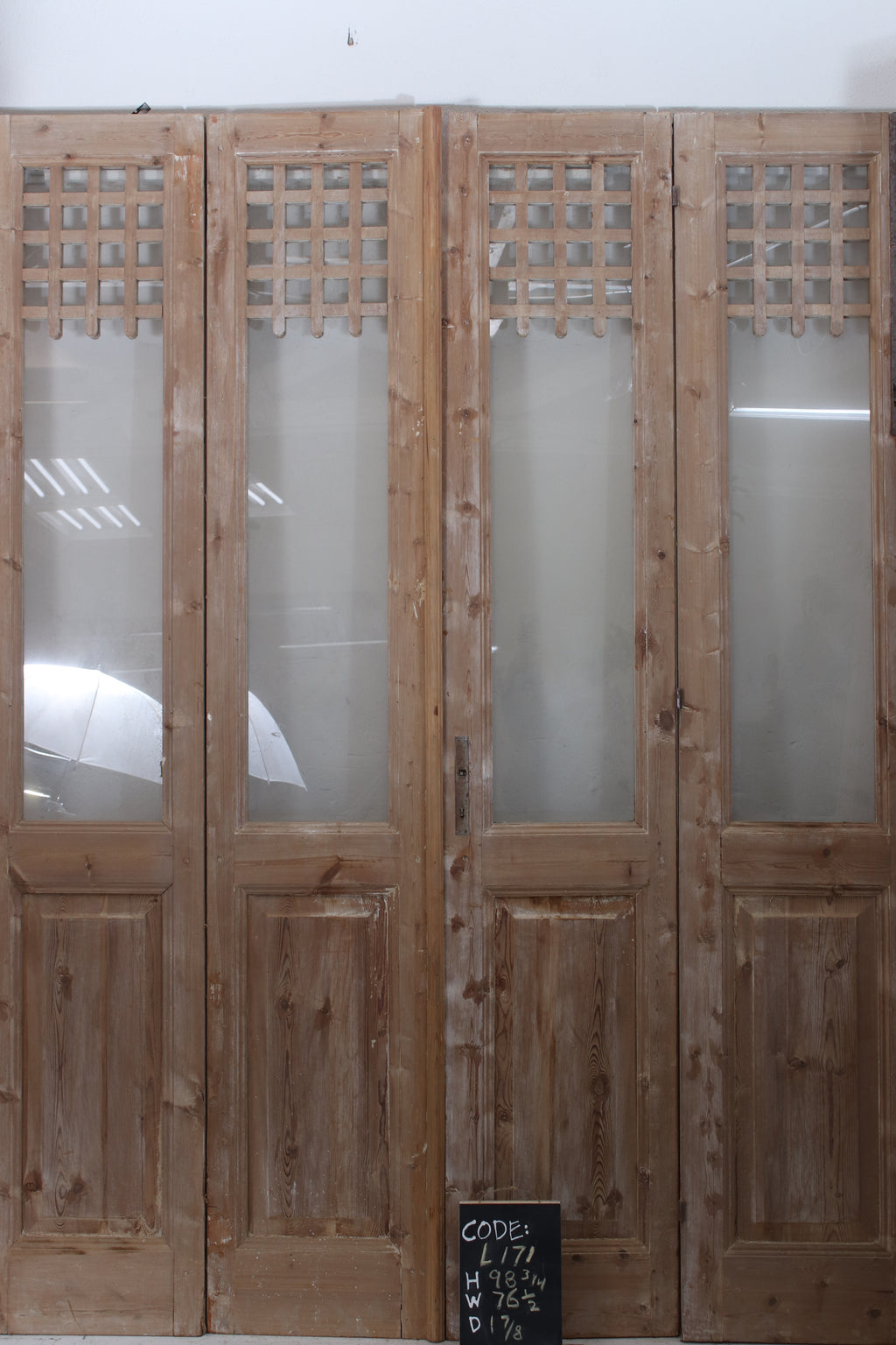 Vintage Double French Glass Doors – L171