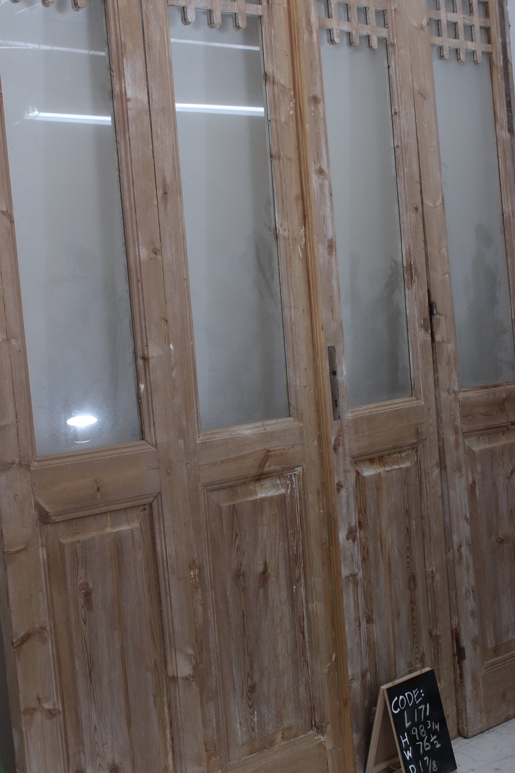 Vintage Double French Glass Doors – L171