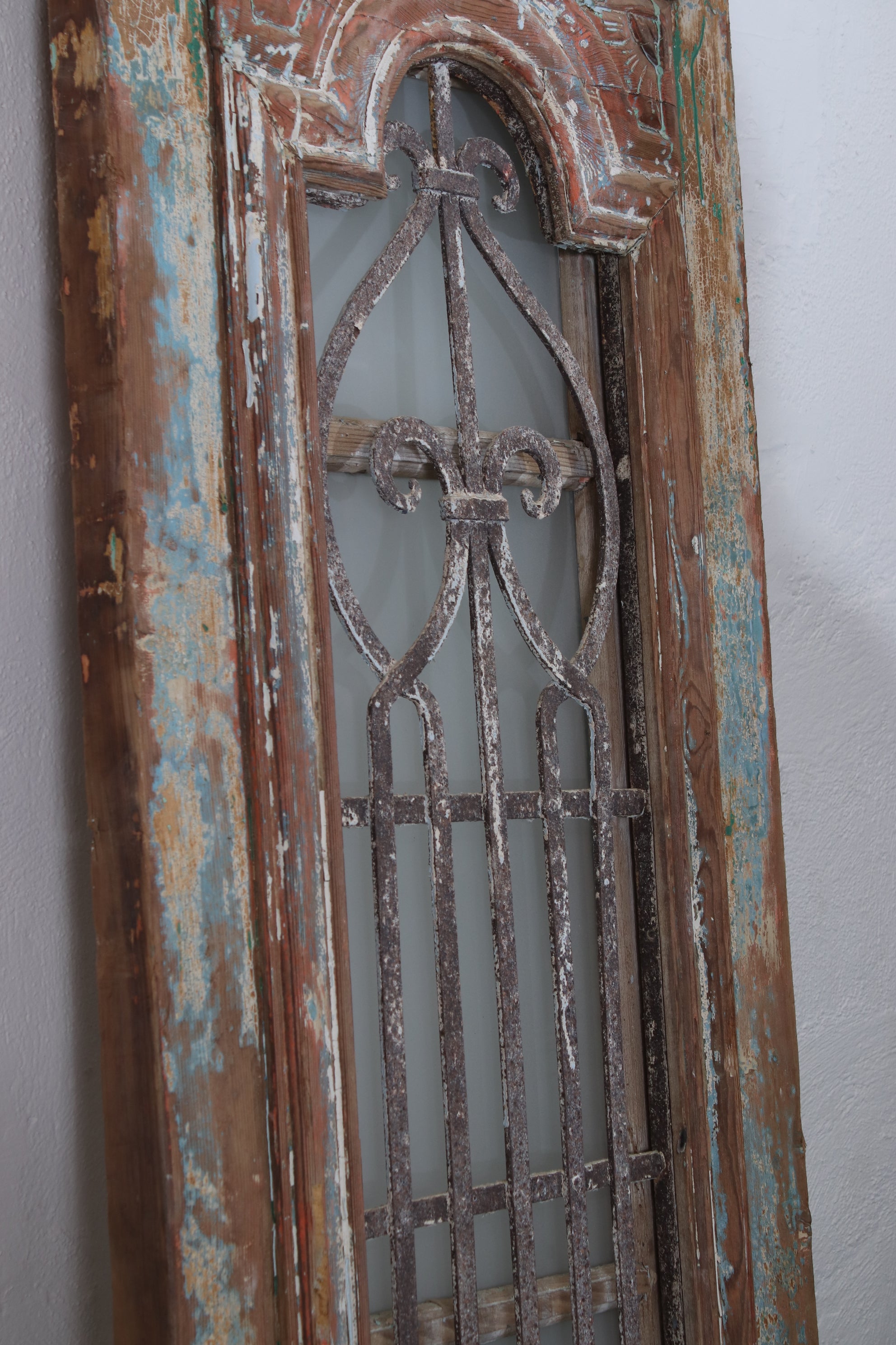 VINTAGE SINGLE GLASS METAL DOOR L205.5