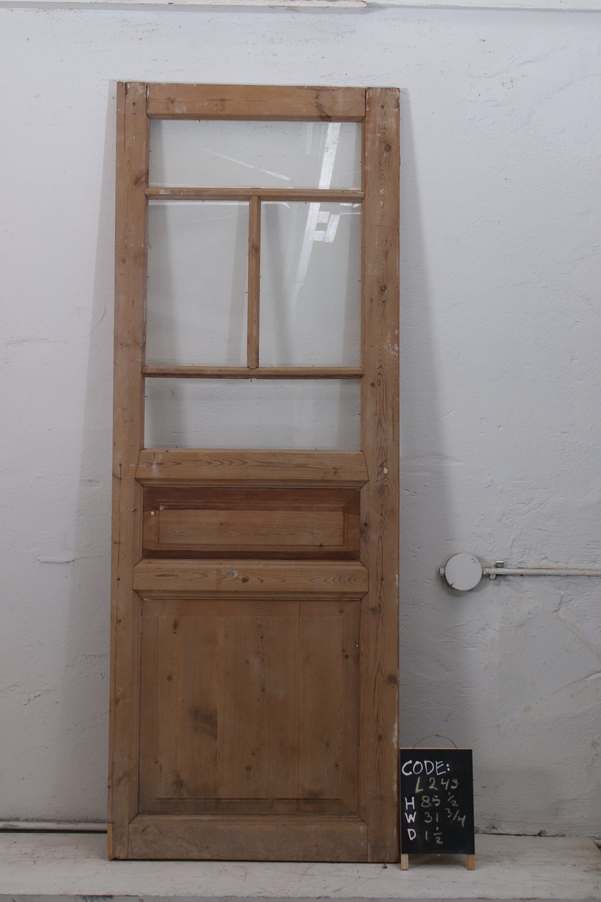 Vintage French Door (with Glass) - L243
