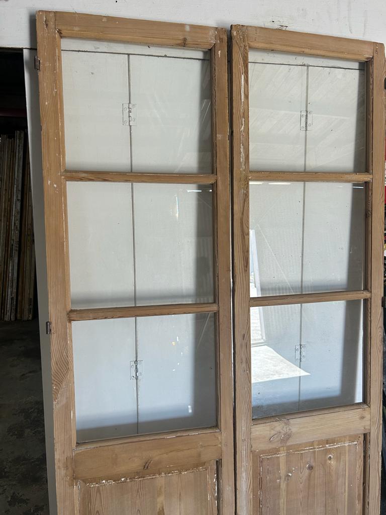 VINTAGE DBL FRENCH  GLASS DOOR L079