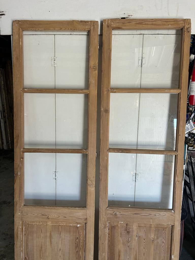 VINTAGE DBL FRENCH  GLASS DOOR L079