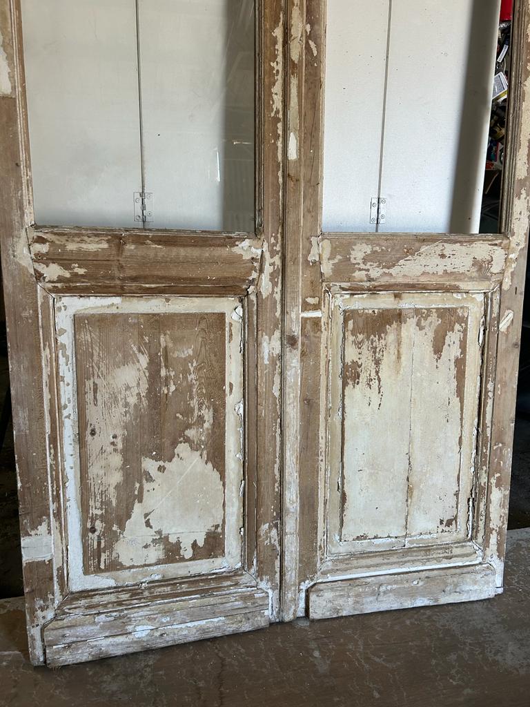VINTAGE DBL FRENCH  GLASS DOOR L145