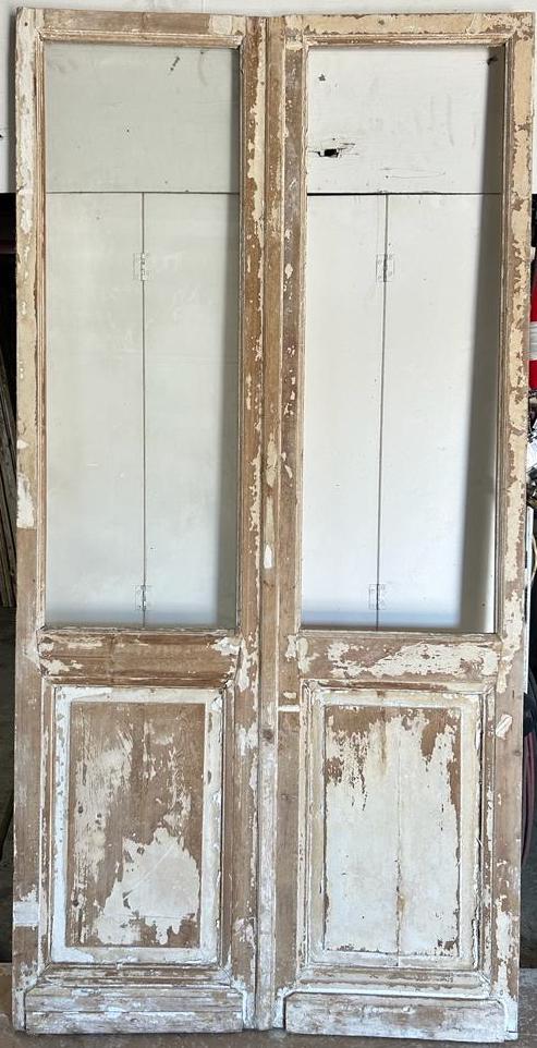 VINTAGE DBL FRENCH  GLASS DOOR L145