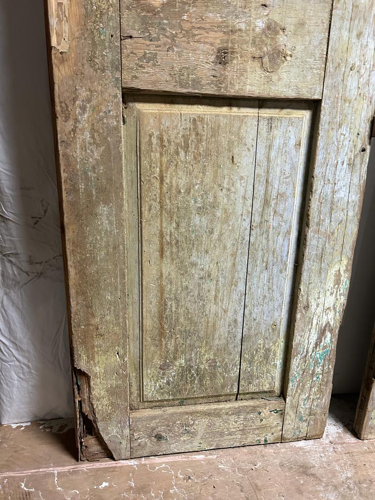 VINTAGE DBL FRENCH METAL GLASS DOOR L146