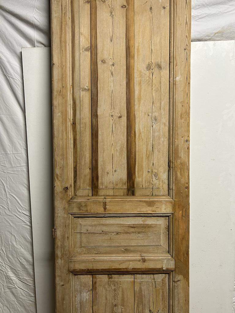 Vintage Single French Solid Wood Door – 100.75" H x 28" W – L254