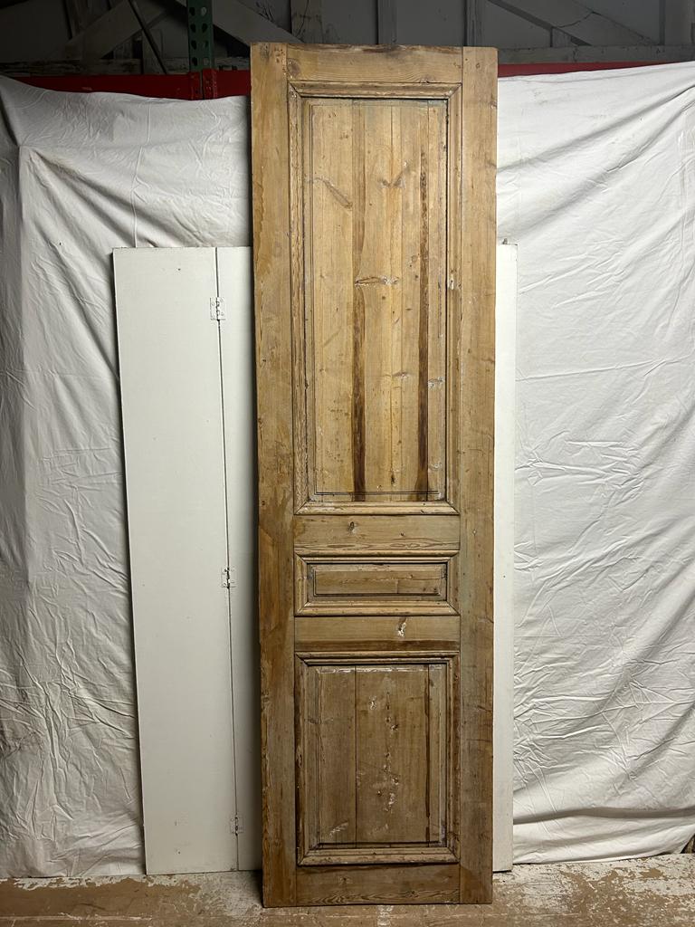 Vintage Single French Solid Wood Door – 100.75" H x 28" W – L254