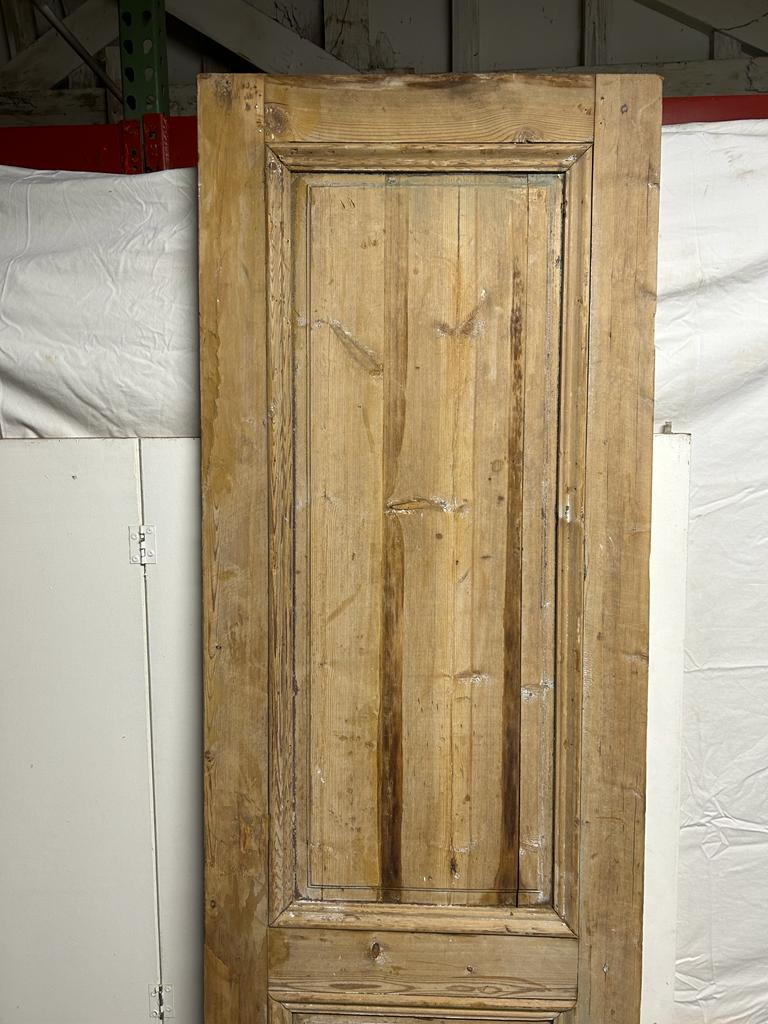 Vintage Single French Solid Wood Door – 100.75" H x 28" W – L254
