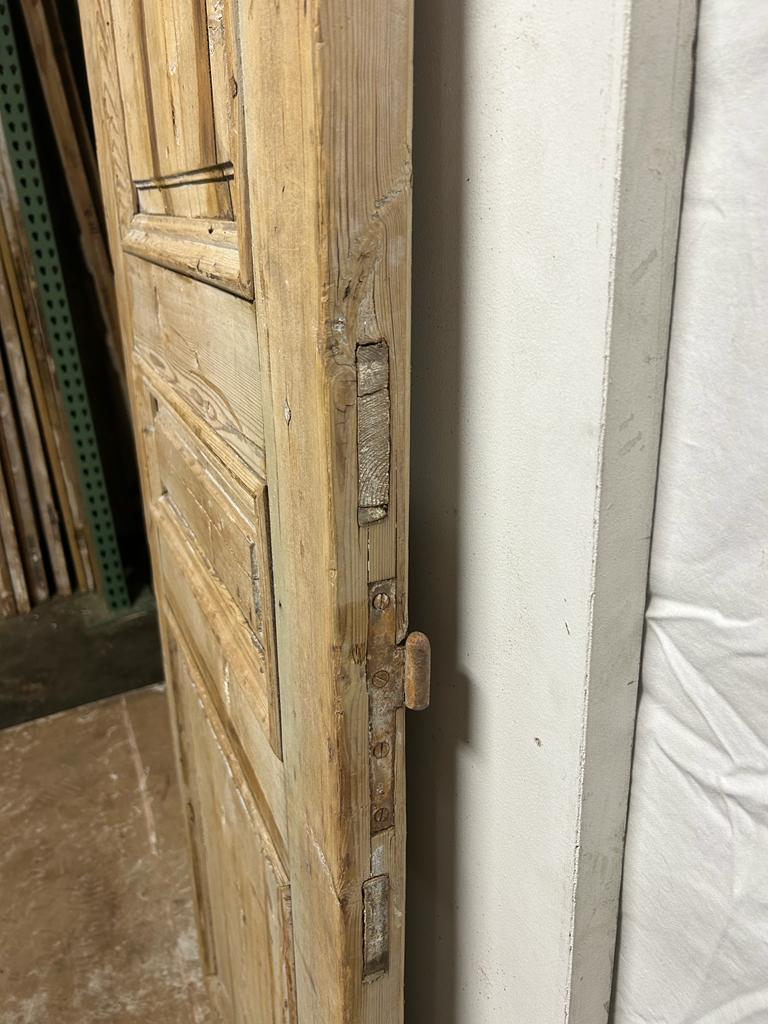Vintage Single French Solid Wood Door – 100.75" H x 28" W – L254
