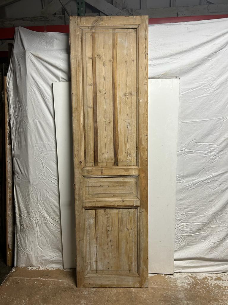 Vintage Single French Solid Wood Door – 100.75" H x 28" W – L254