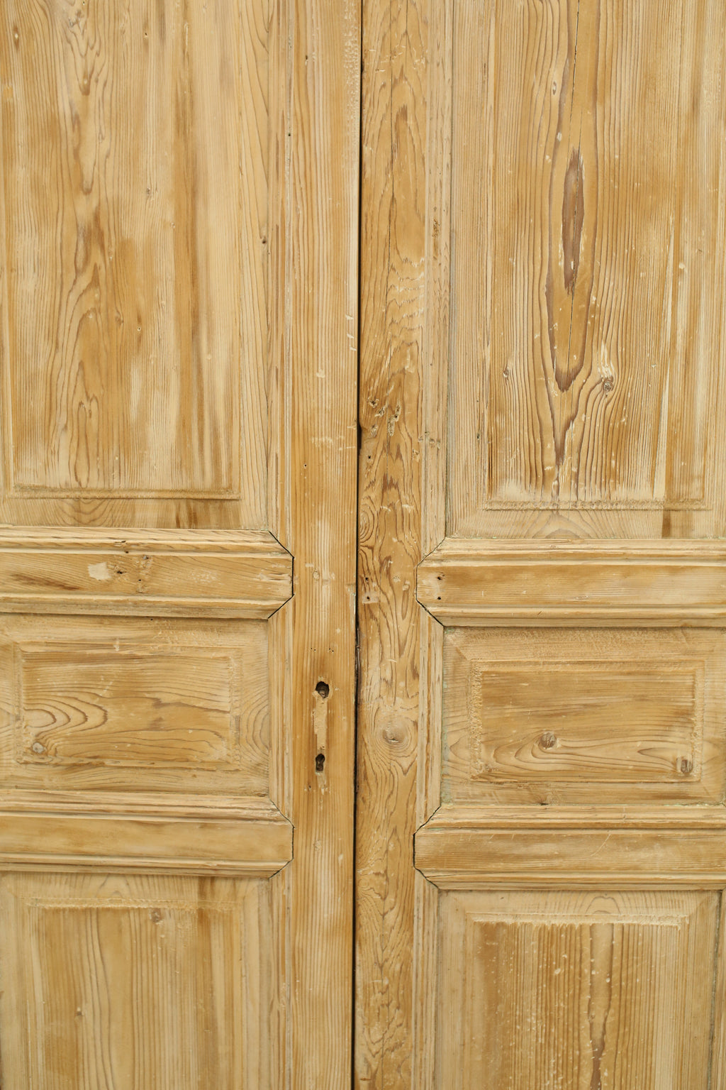 Vintage Double French Solid Wood Doors – 93" H x 43" W – A392