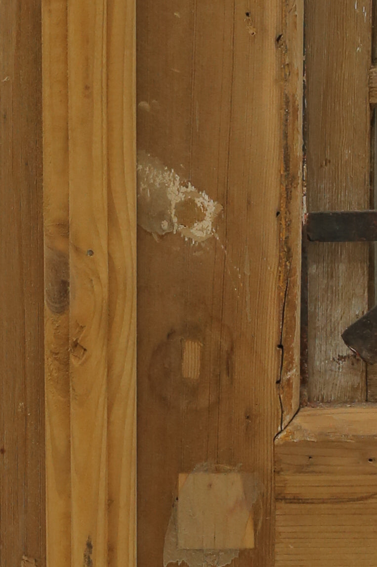 VINTAGE DBL FRENCH METAL DOOR A696