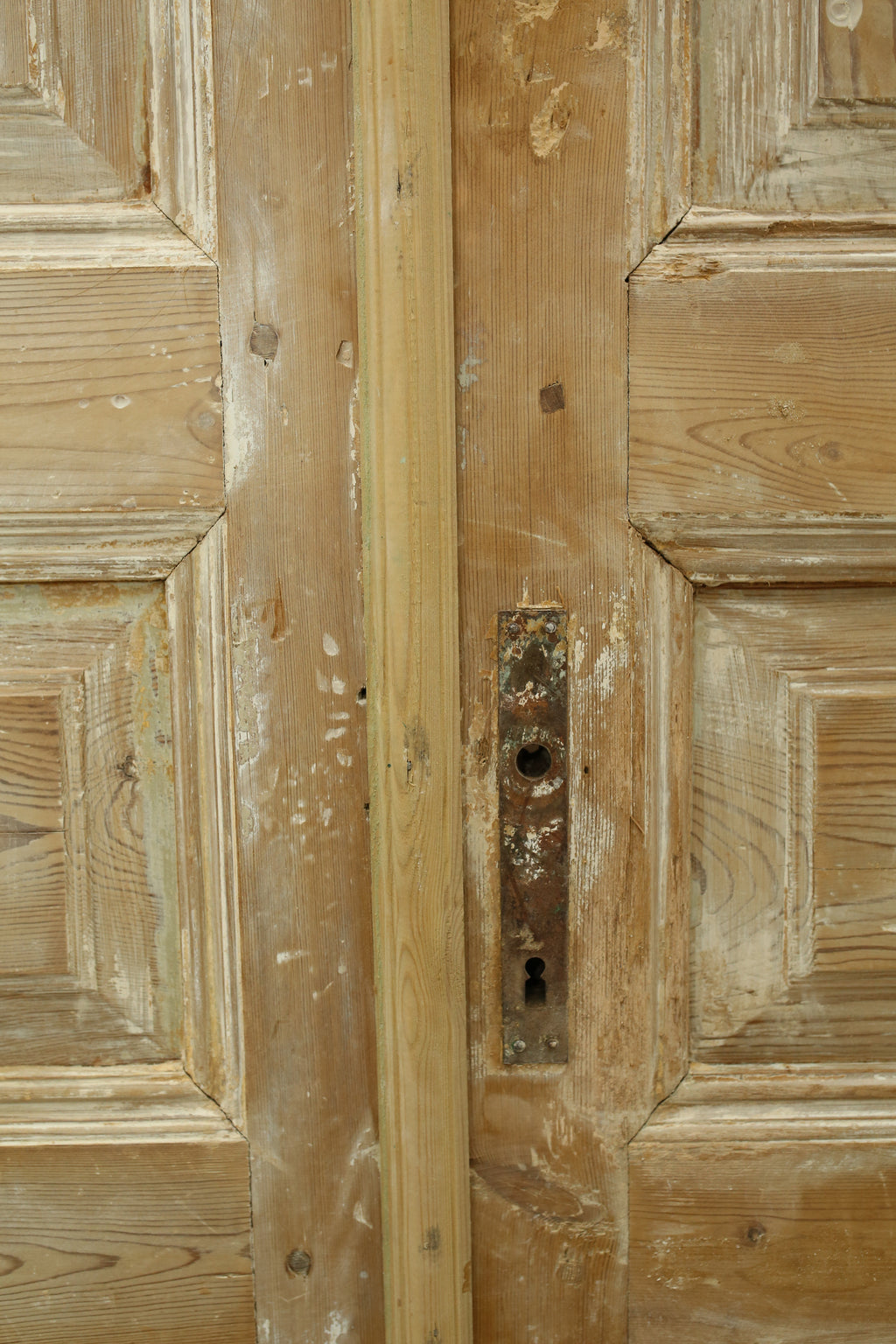 Vintage Double French Solid Wood Doors – 96" H x 39.5" W – A563