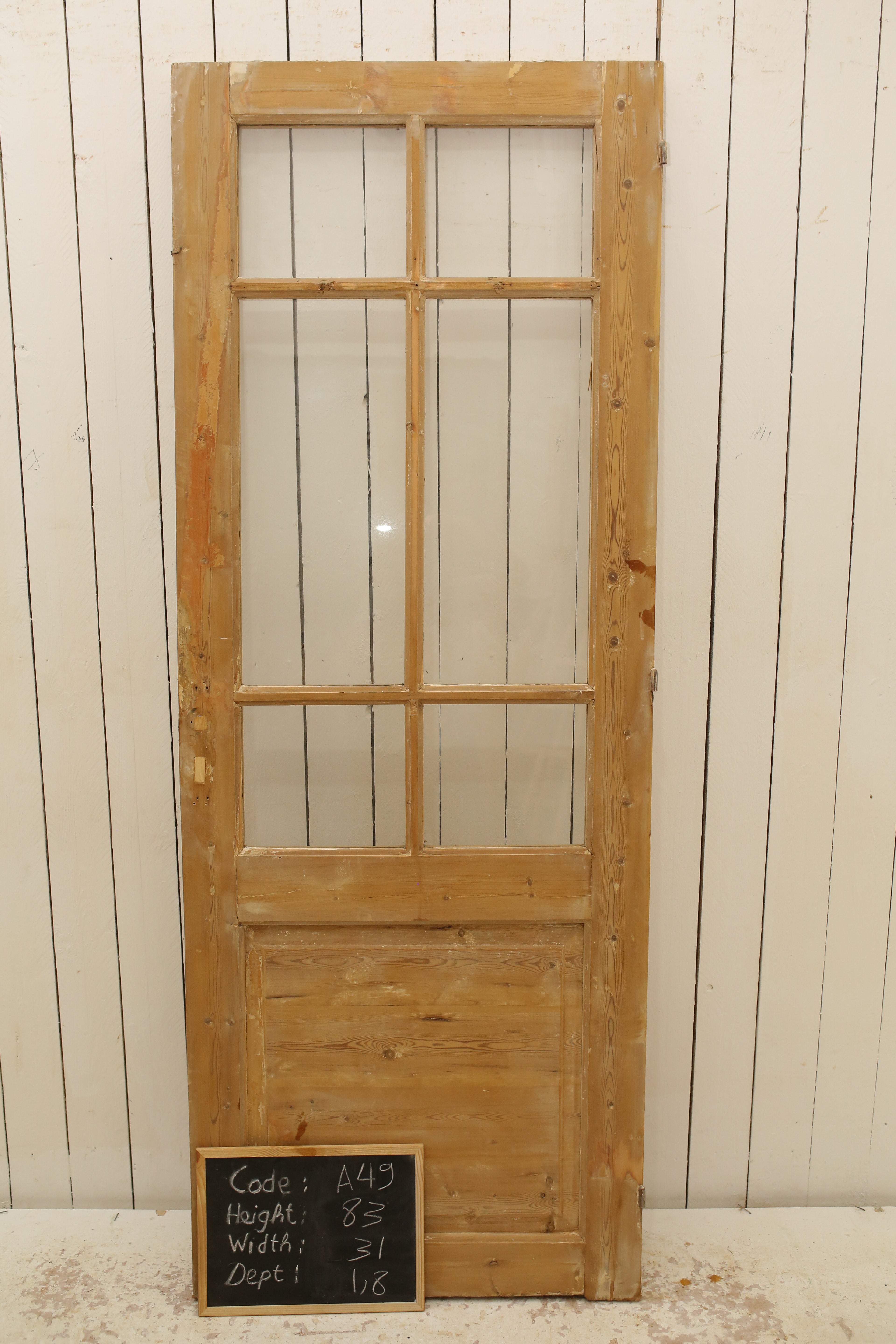 VINTAGE SINGLE GLASS DOOR A49