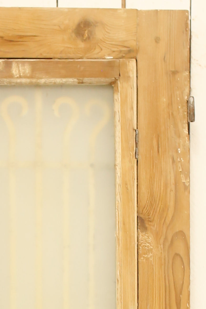 VINTAGE DBL FRENCH METAL DOOR A84