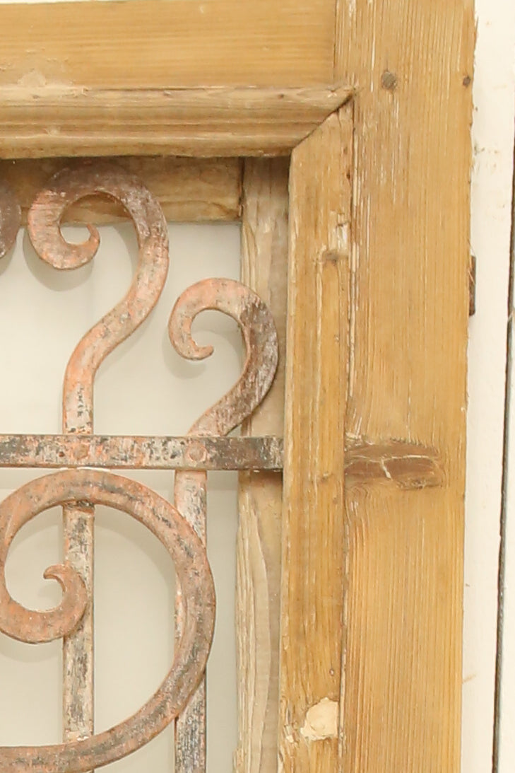 Vintage Double French Glass and Metal Doors – 89" H x 39.5" W – A86