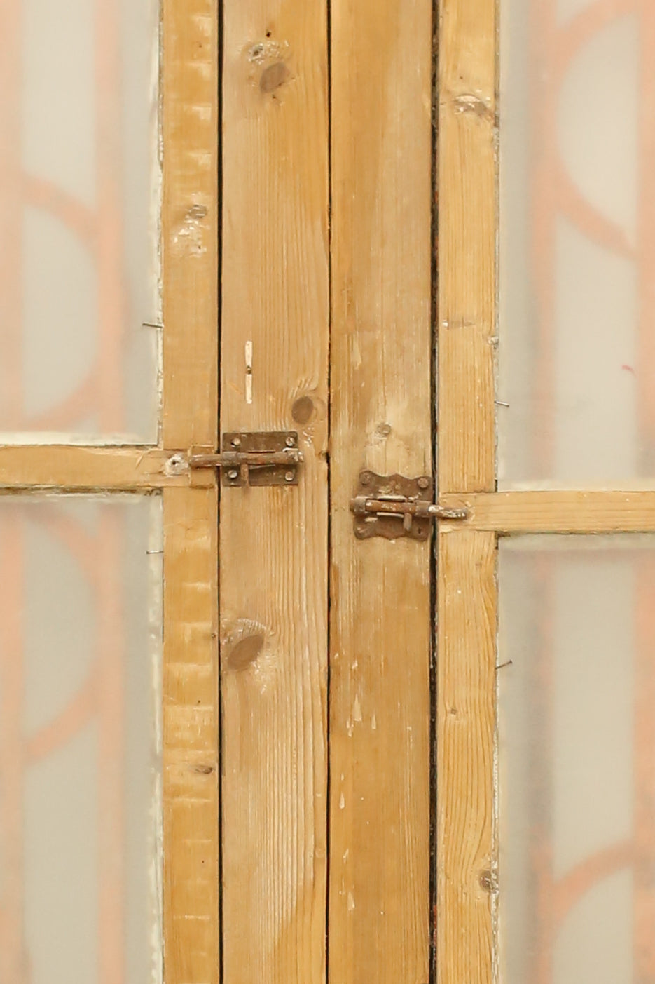 Vintage Double French Glass and Metal Doors – 89" H x 39.5" W – A86