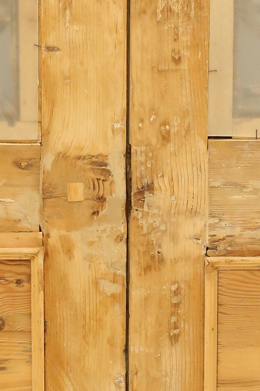 VINTAGE DBL FRENCH METAL DOOR A89