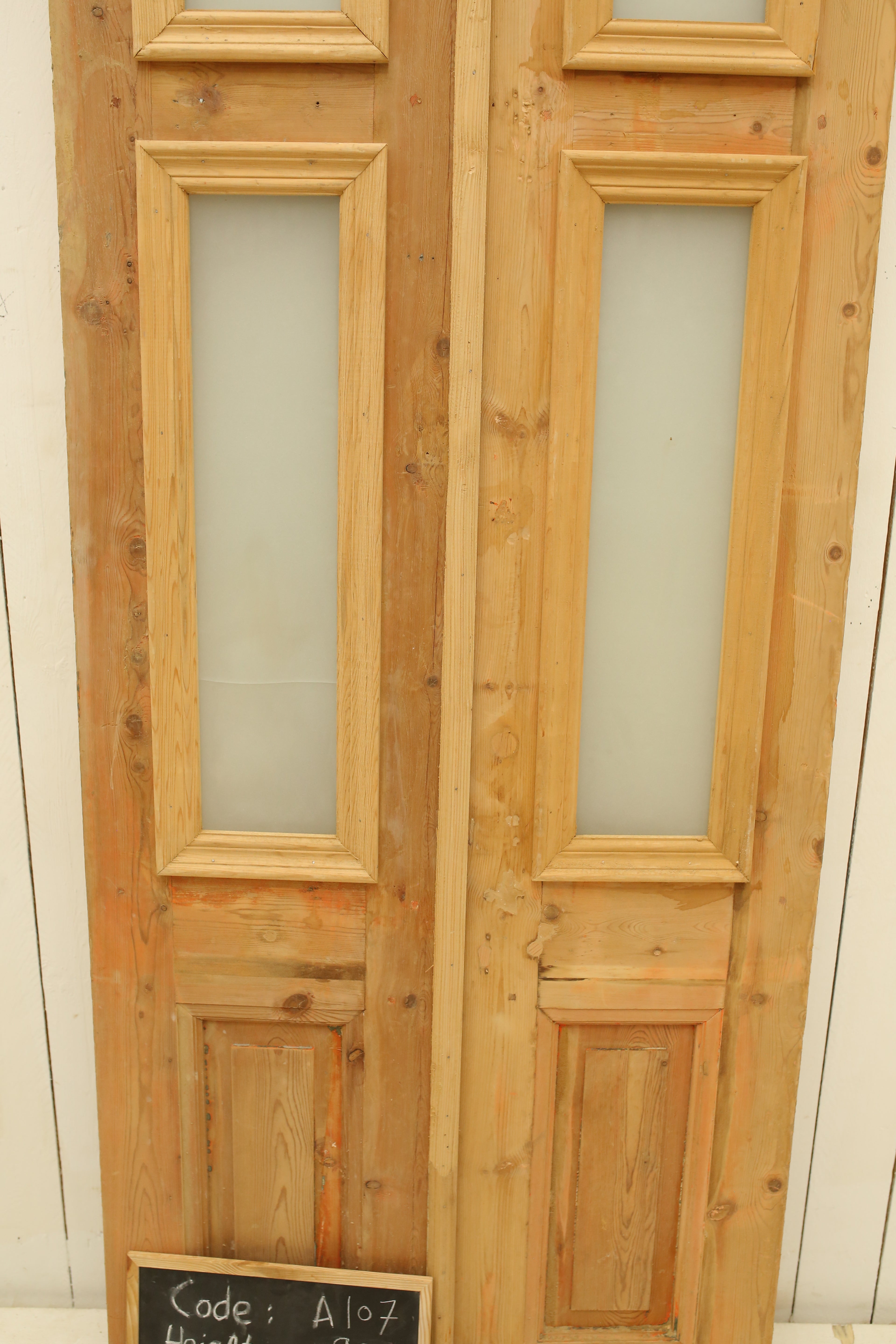 VINTAGE DBL FRENCH METAL DOOR A107