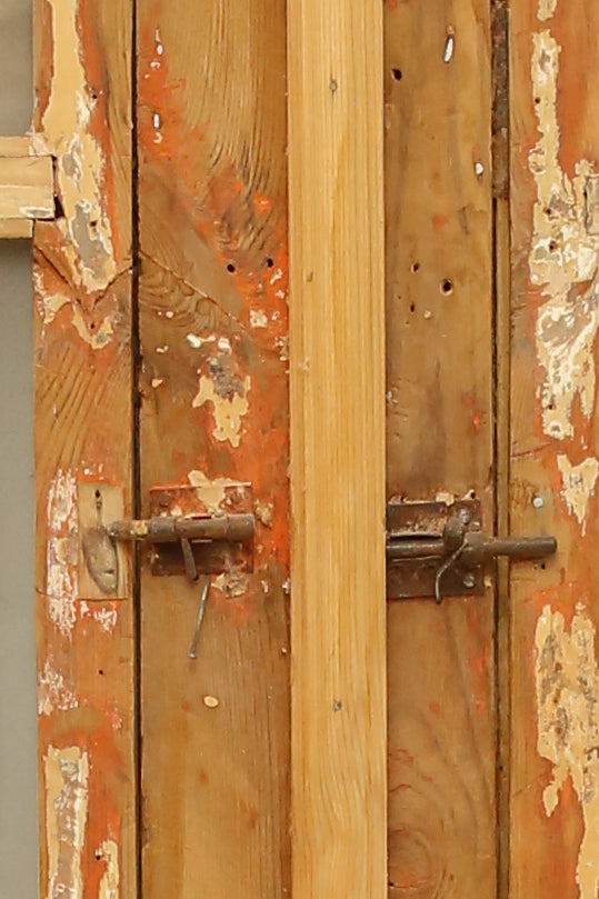 VINTAGE DBL FRENCH METAL DOOR A110