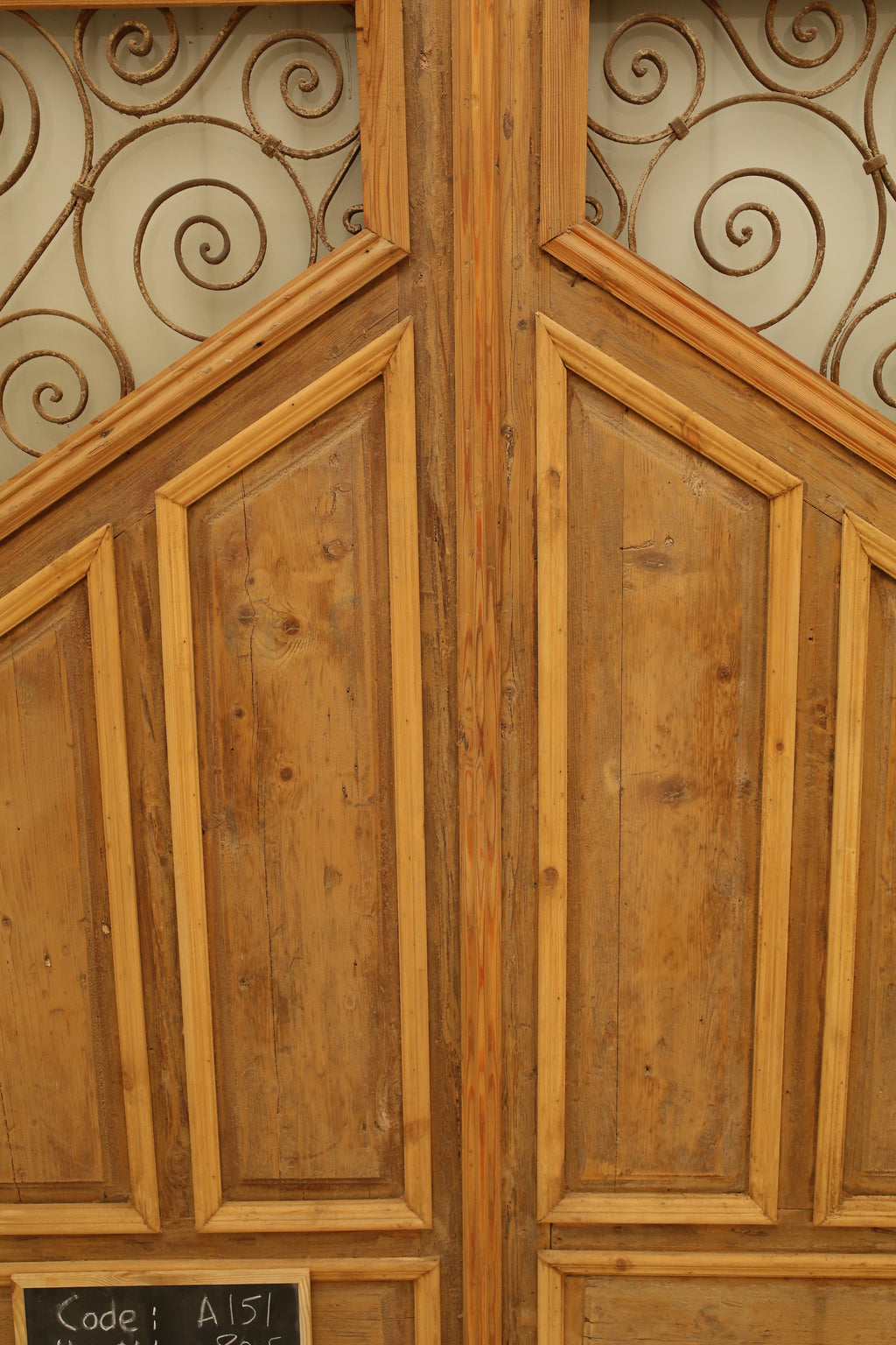Vintage Double French Doors (with Metal) - A151