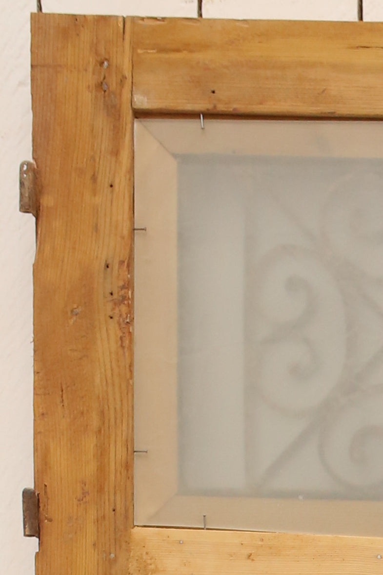 VINTAGE DBL FRENCH METAL DOOR A160