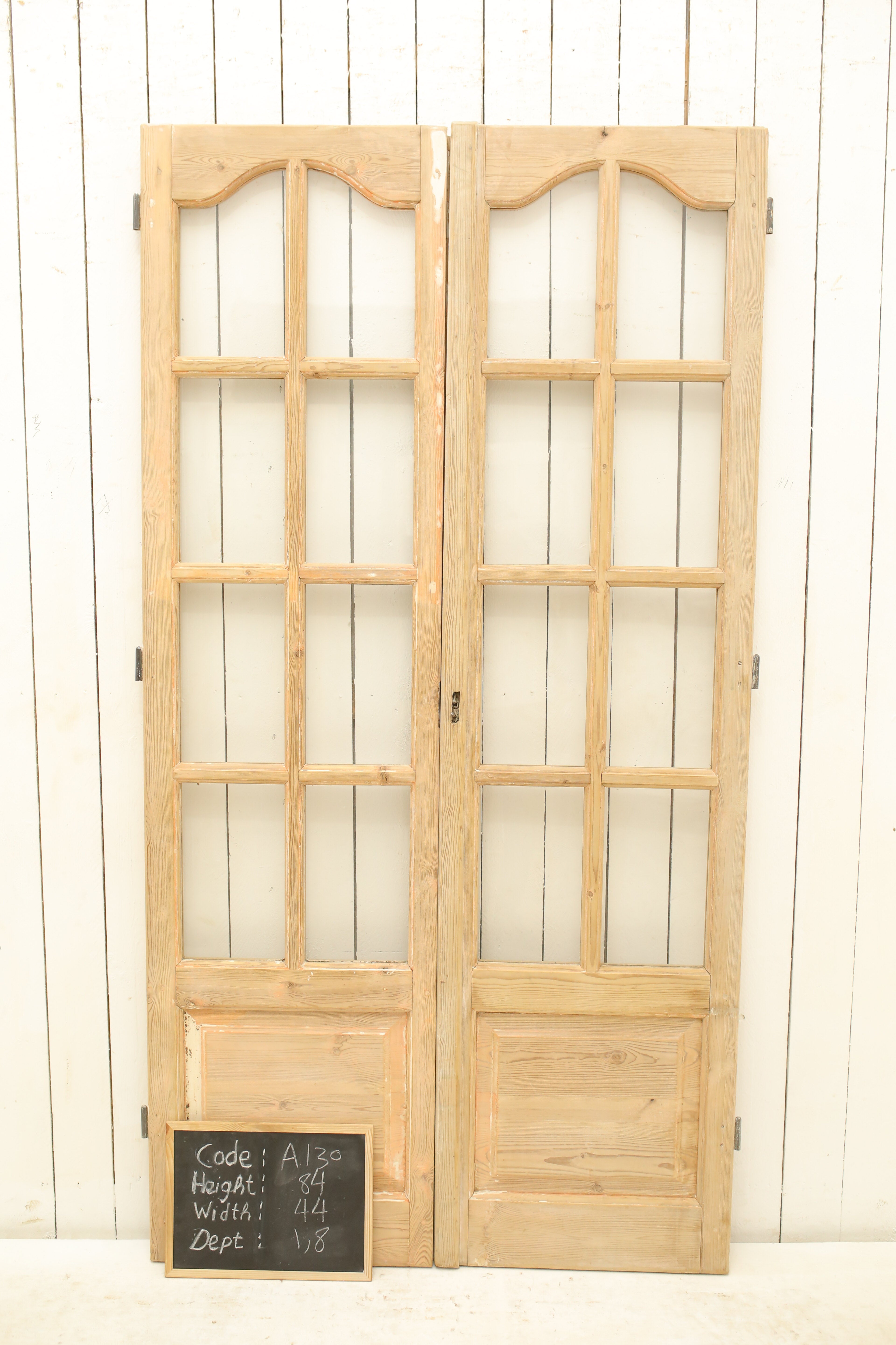 VINTAGE DBL FRENCH GLASS DOOR A130