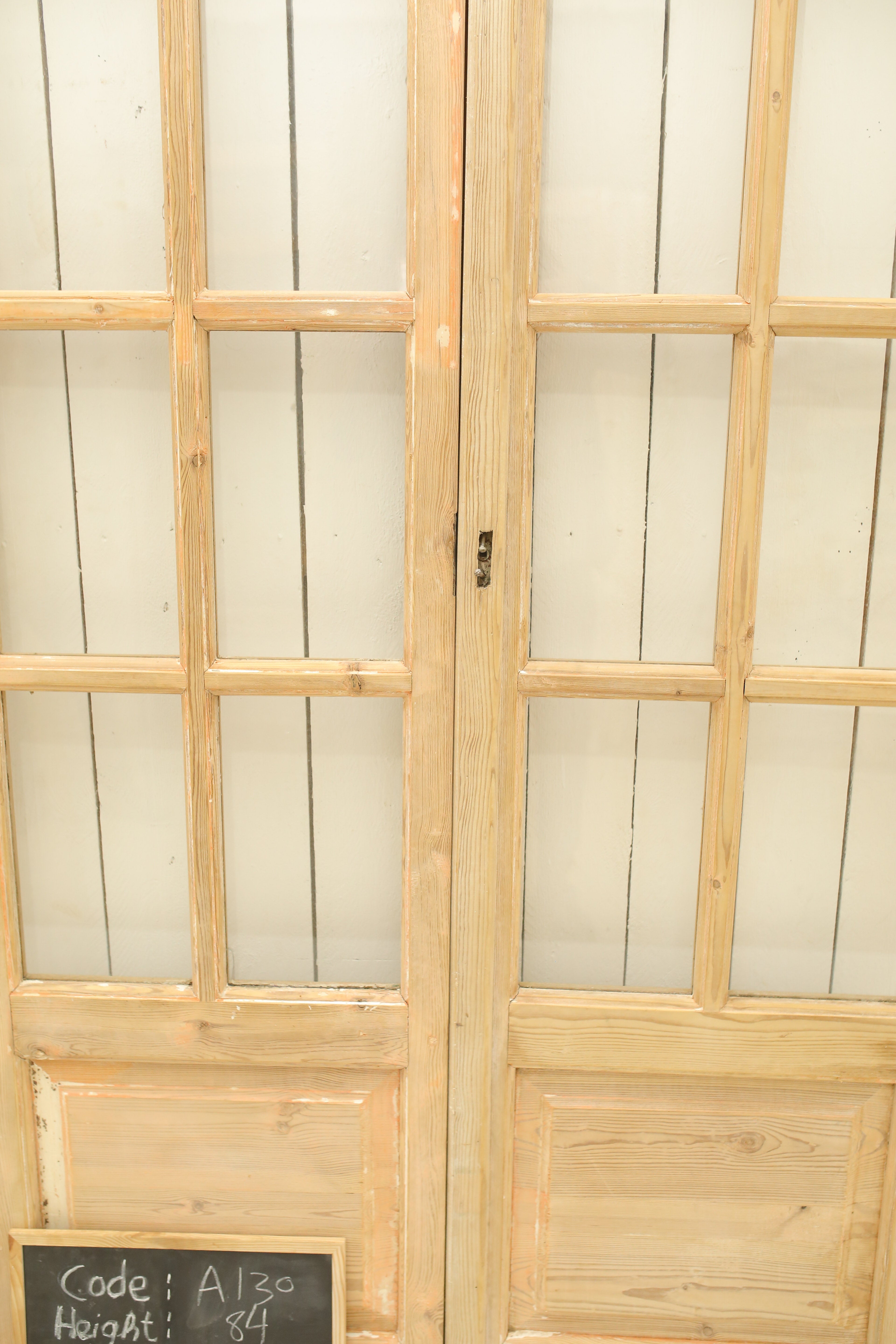 VINTAGE DBL FRENCH GLASS DOOR A130