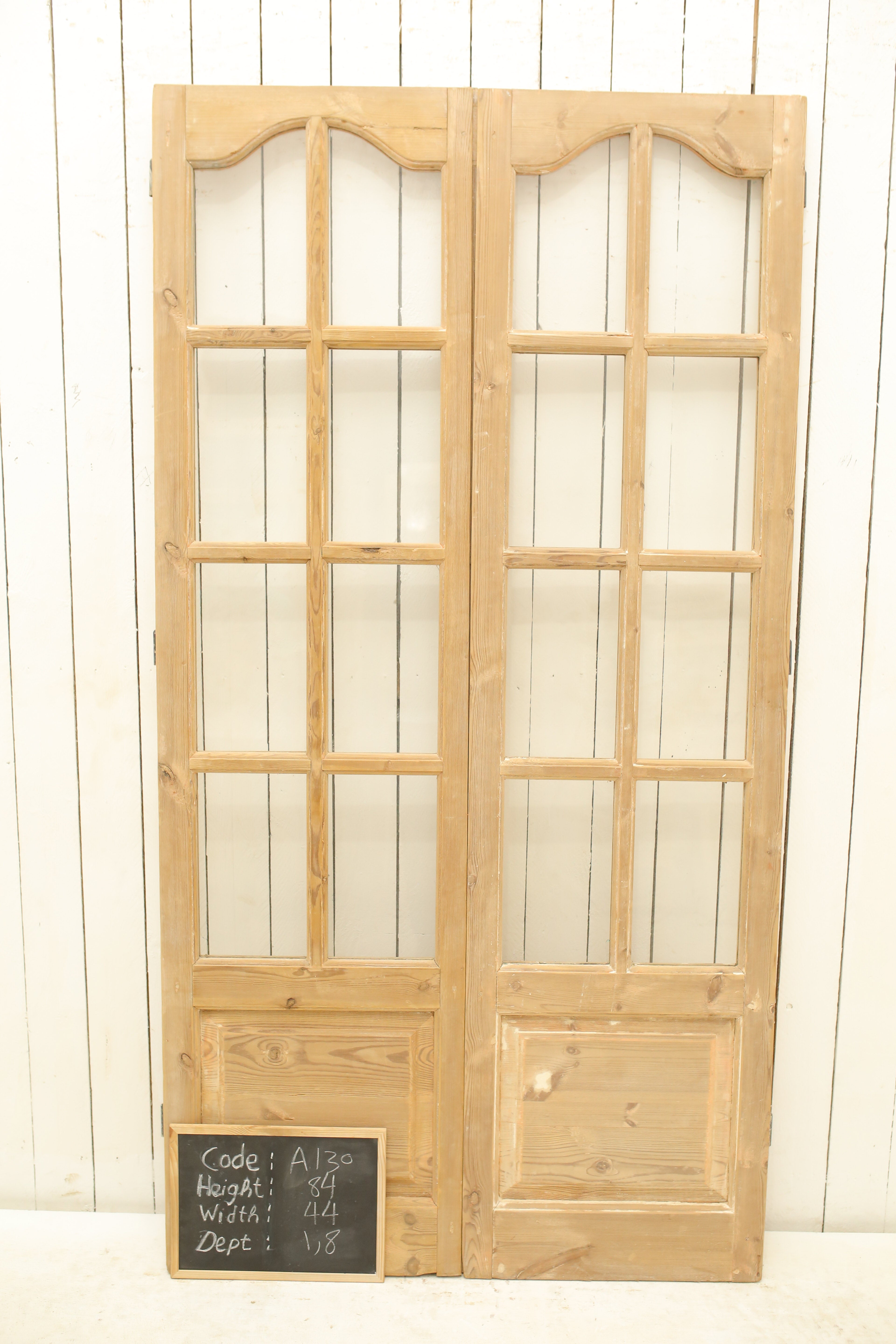 VINTAGE DBL FRENCH GLASS DOOR A130