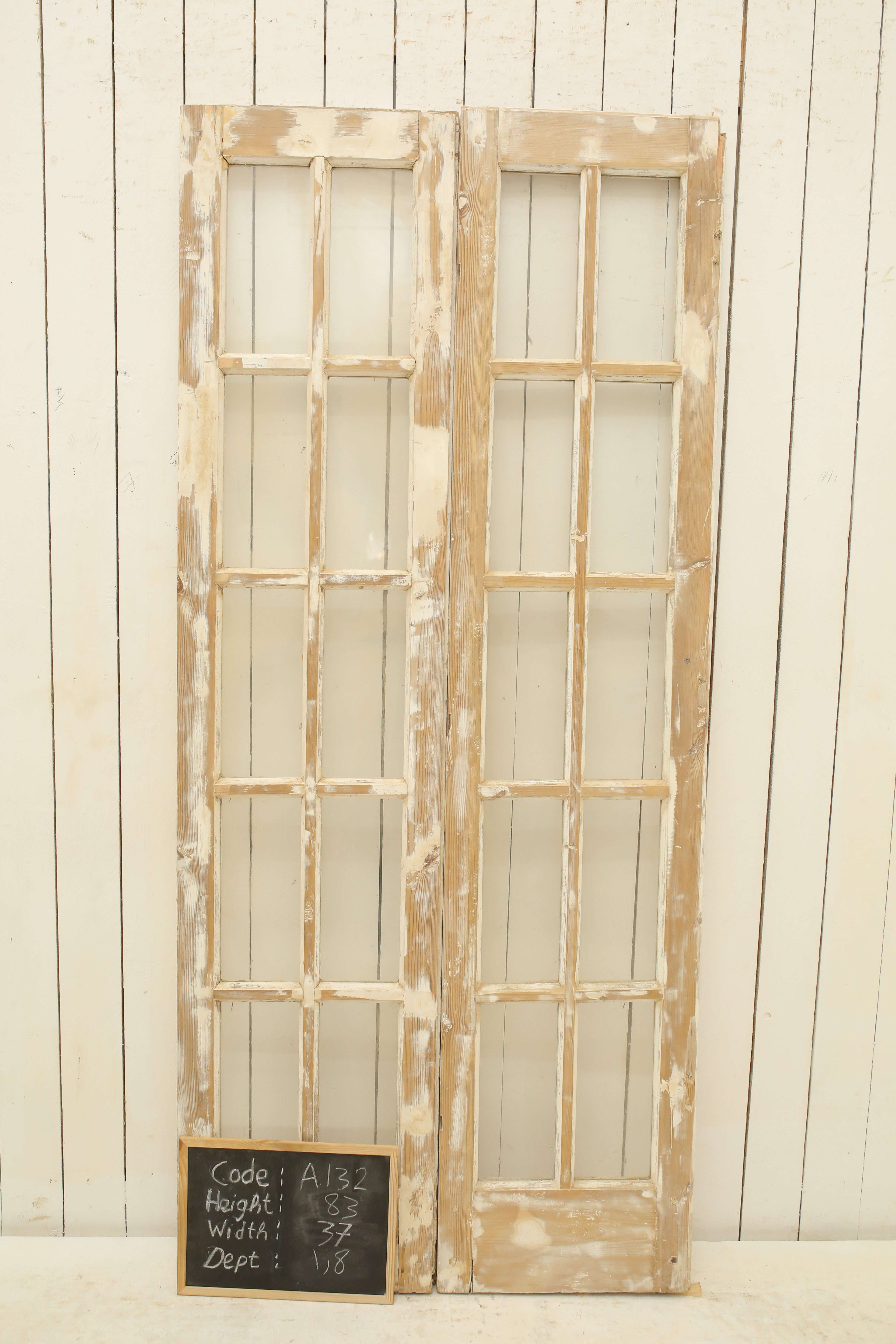 VINTAGE DBL FRENCH GLASS DOOR A132
