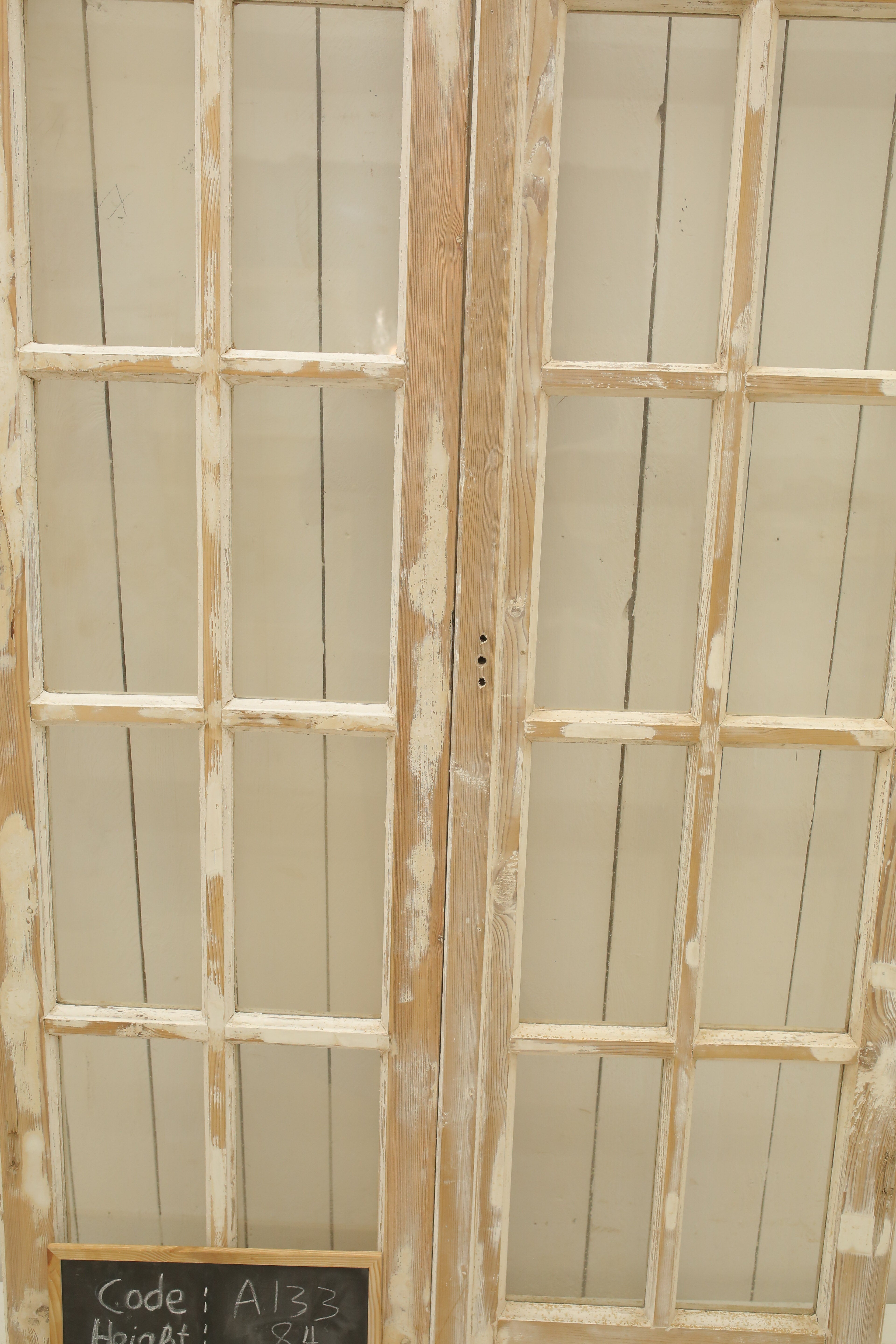 VINTAGE DBL FRENCH GLASS DOOR A133