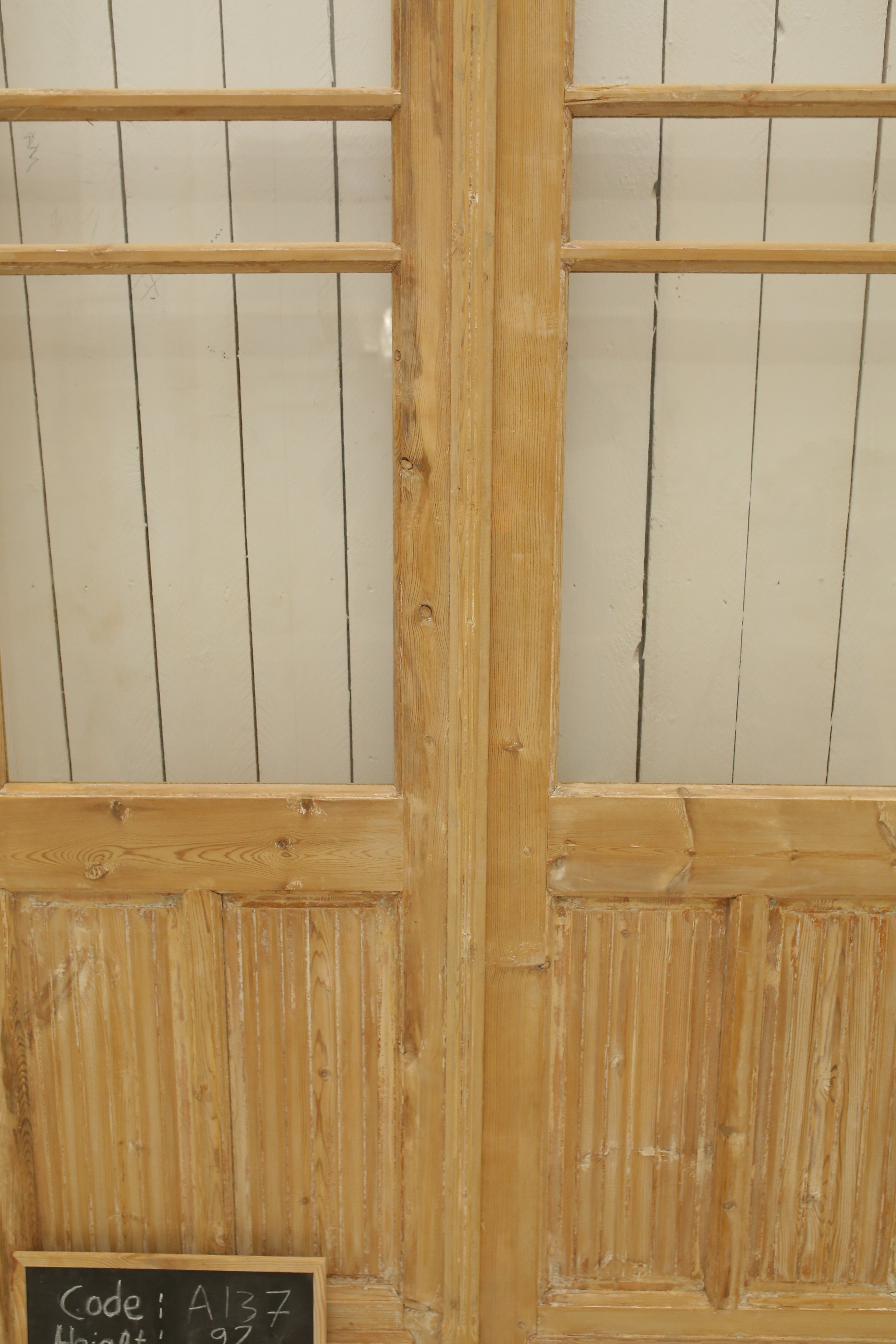 VINTAGE DBL FRENCH GLASS DOOR A137